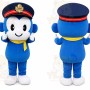 Blue Police Monkey Mascot Costume