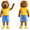 Lion Yellow Shirt Mascot Costume