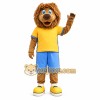 Lion Yellow Shirt Mascot Costume Lion Yellow Shirt Mascot Costume