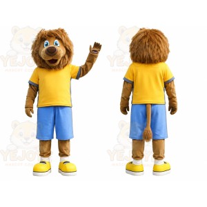 Lion Yellow Shirt Mascot Costume