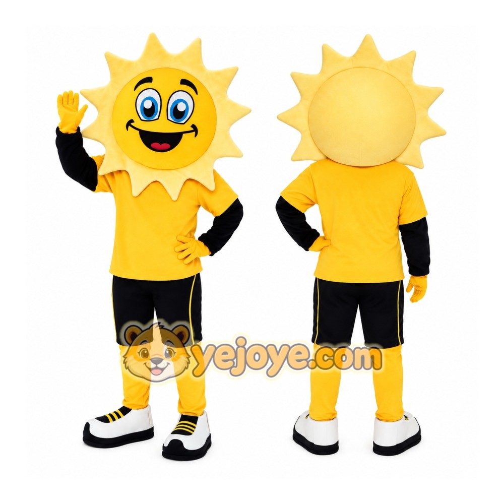 Yellow Sun Mascot Costume Yellow Sun Mascot Costume