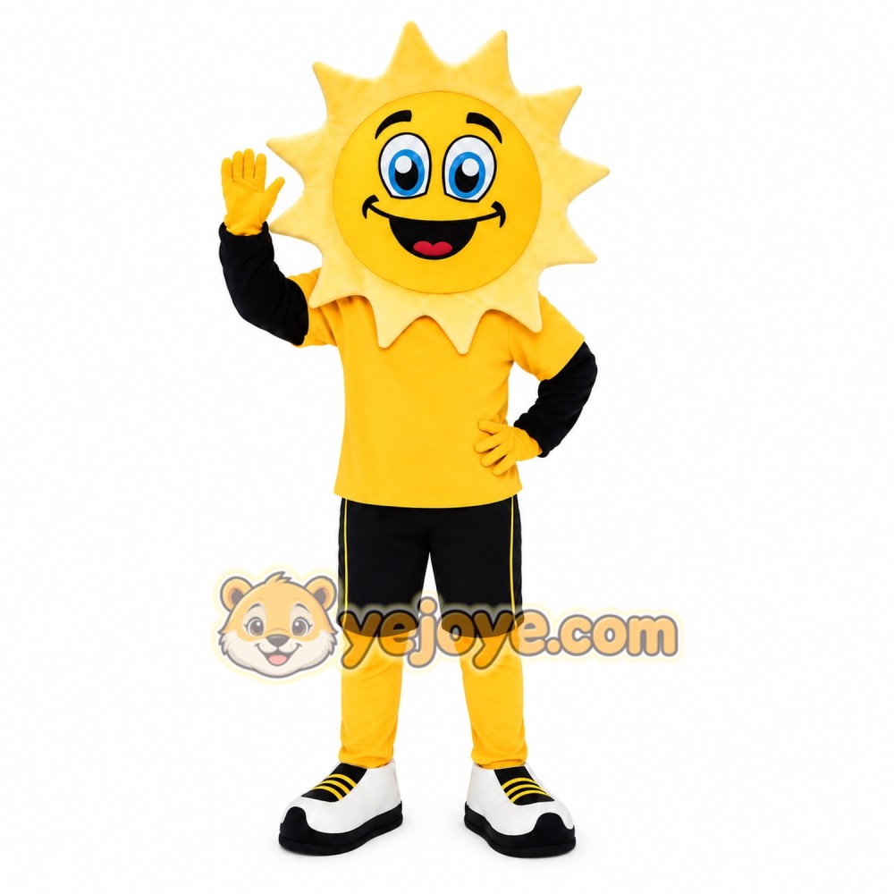 Yellow Sun Mascot Costume Yellow Sun Mascot Costume