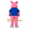 Pink Pig Blue Shirt Mascot Costume Pink Pig Blue Shirt Mascot Costume