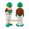 Green Turtle Overalls Mascot Costume Green Turtle Overalls Mascot Costume