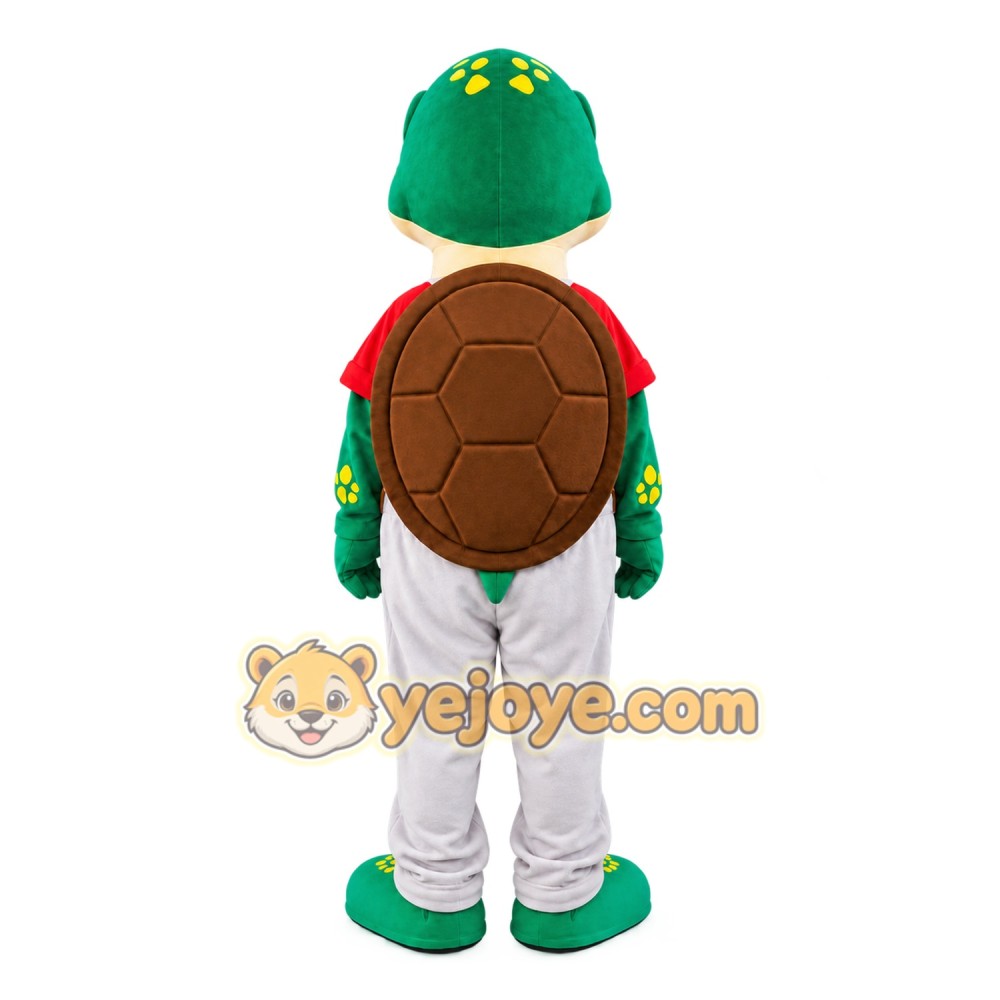 Green Turtle Overalls Mascot Costume Green Turtle Overalls Mascot Costume