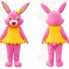 Pink Rabbit Dress Mascot Costume
