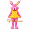 Pink Rabbit Dress Mascot Costume Pink Rabbit Dress Mascot Costume