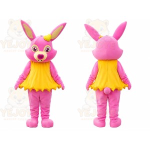 Pink Rabbit Dress Mascot Costume