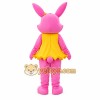 Pink Rabbit Dress Mascot Costume Pink Rabbit Dress Mascot Costume