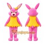 Pink Rabbit Dress Mascot Costume