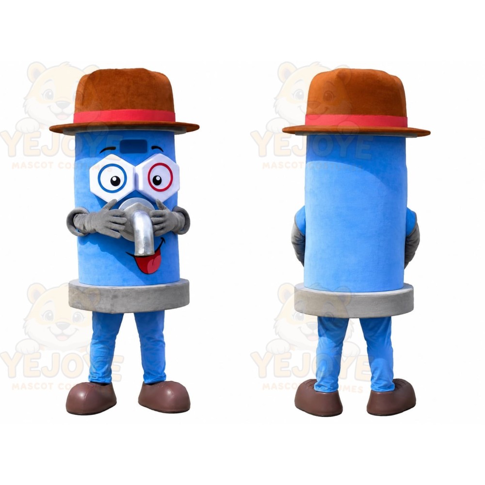 Blue Fire Hydrant Mascot Costume
