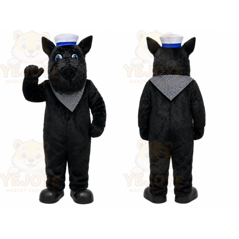 Black Dog Mascot Costume