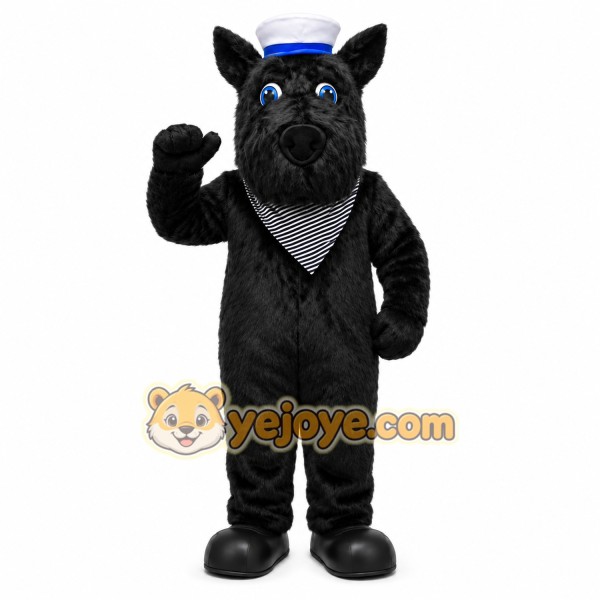 Black Dog Mascot Costume