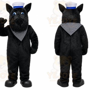 Black Dog Mascot Costume