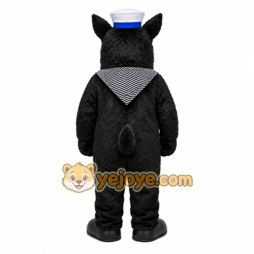Black Dog Mascot Costume Black Dog Mascot Costume