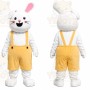 White Rabbit Overalls Mascot Costume