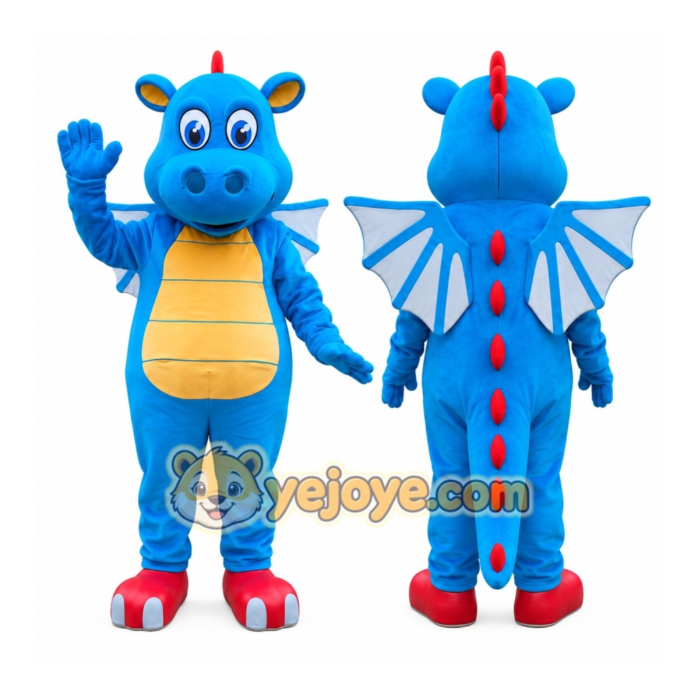 Blue Dragon Mascot Costume