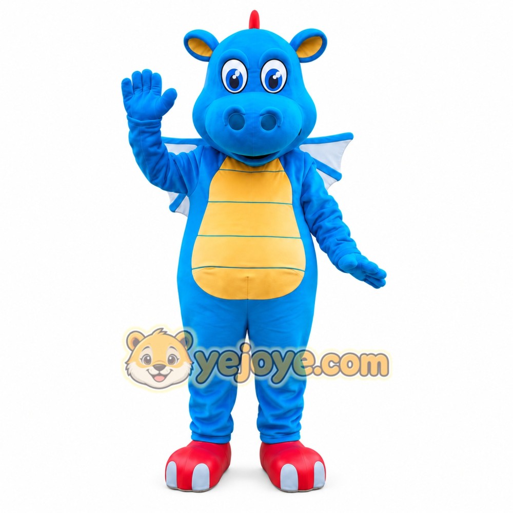Blue Dragon Mascot Costume