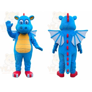 Blue Dragon Mascot Costume