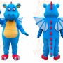 Blue Dragon Mascot Costume