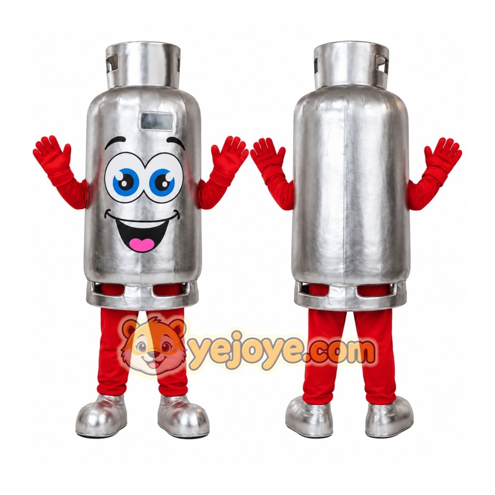 Gas Cylinder Mascot Costume Gas Cylinder Mascot Costume