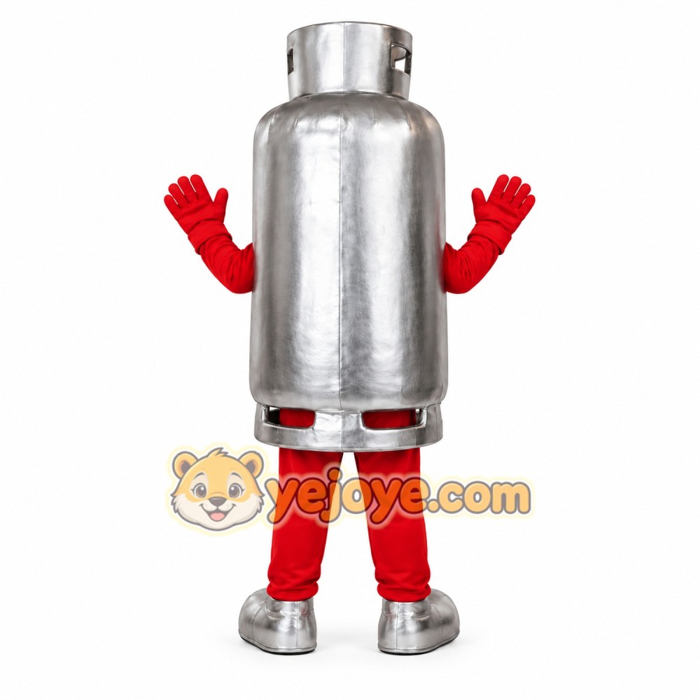Gas Cylinder Mascot Costume Gas Cylinder Mascot Costume