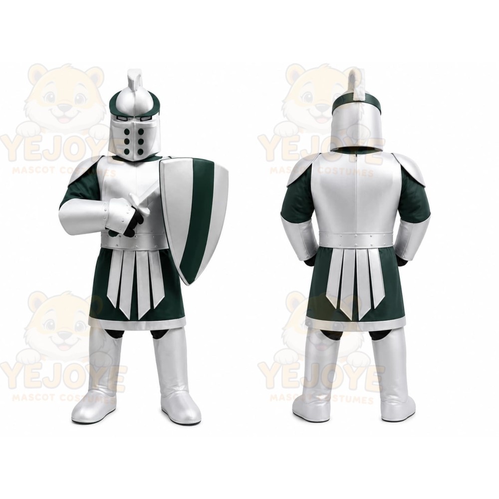 Silver Knight Mascot Costume