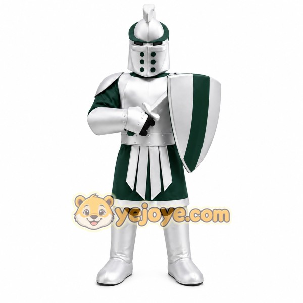 Silver Knight Mascot Costume
