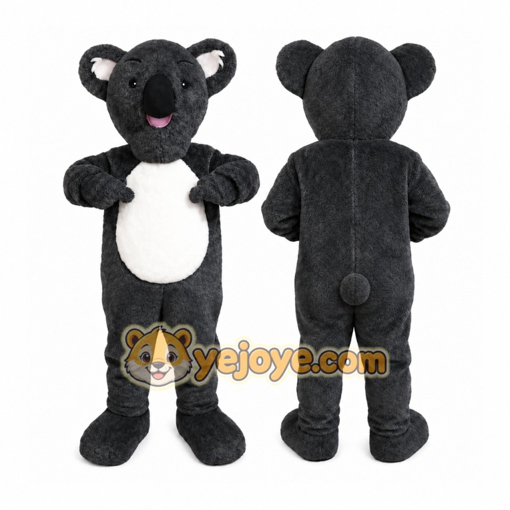 Black Koala Mascot Costume Black Koala Mascot Costume