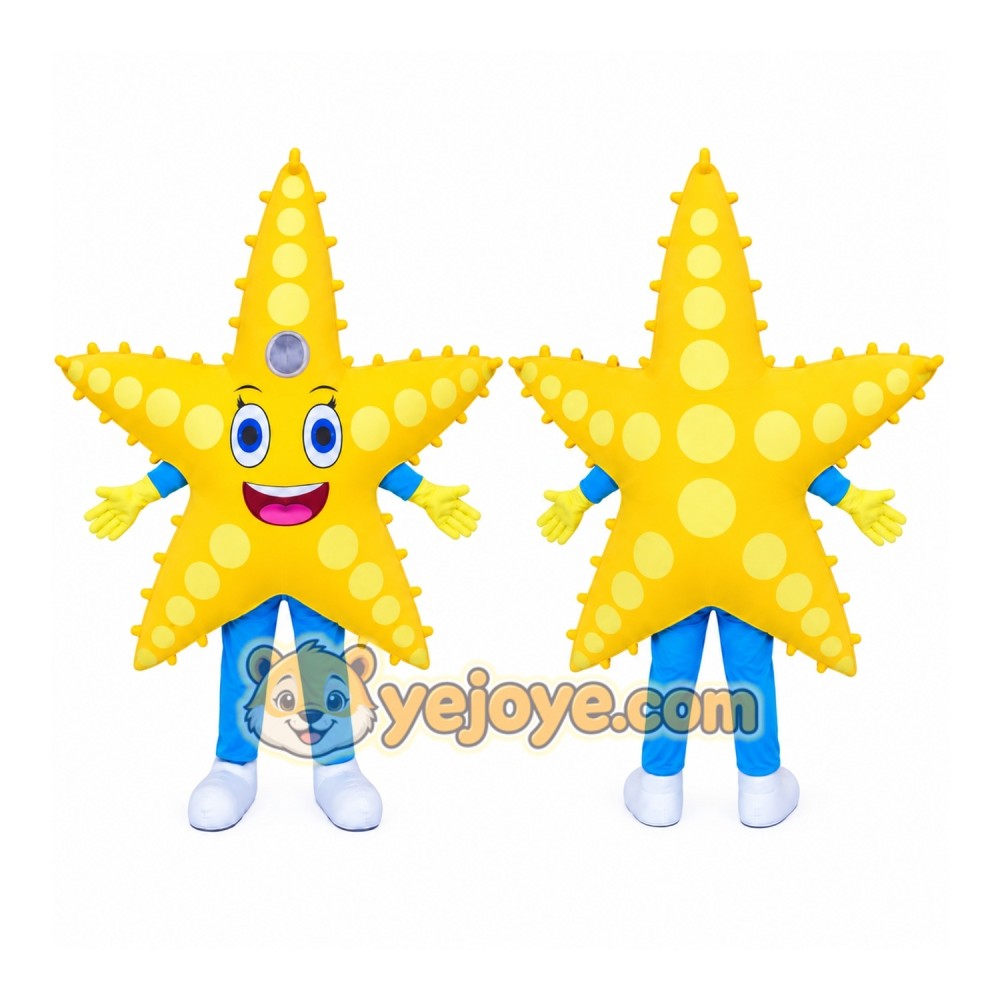 Yellow Starfish Mascot Costume