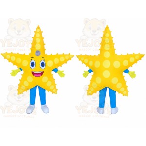 Yellow Starfish Mascot Costume