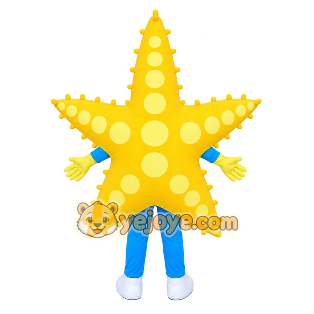 Yellow Starfish Mascot Costume