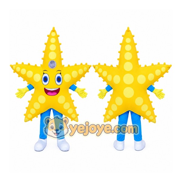 Yellow Starfish Mascot Costume