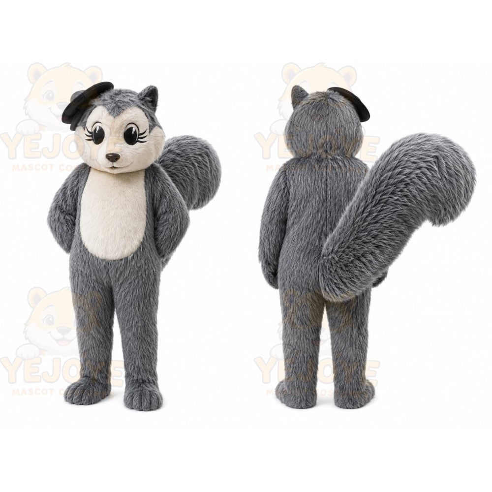 Gray Squirrel Mascot Costume