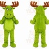 Green Moose Mascot Costume