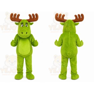 Green Moose Mascot Costume