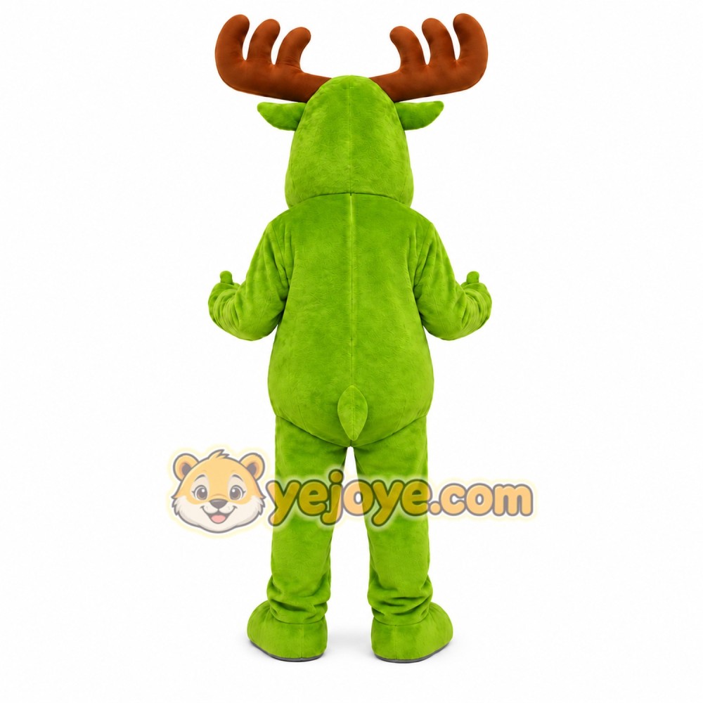 Green Moose Mascot Costume