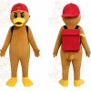 Tan Backpack Duck Mascot Costume
