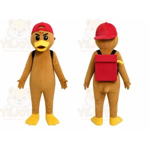 Tan Backpack Duck Mascot Costume