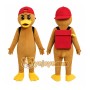 Tan Backpack Duck Mascot Costume