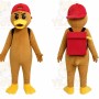 Tan Backpack Duck Mascot Costume