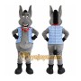 Gray Donkey Vest Mascot Costume