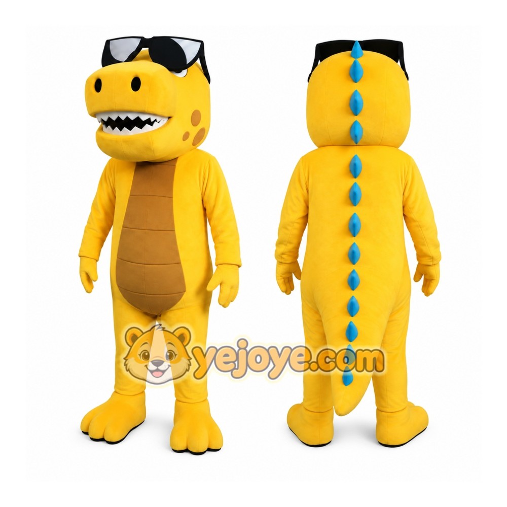 Yellow Dragon Mascot Costume