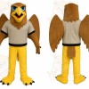 Eagle Tan Vest Mascot Costume