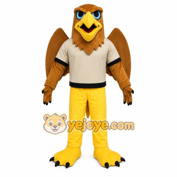 Eagle Tan Vest Mascot Costume