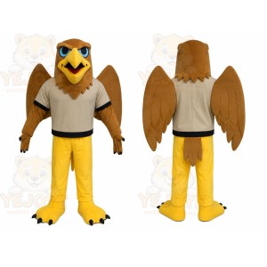 Eagle Tan Vest Mascot Costume