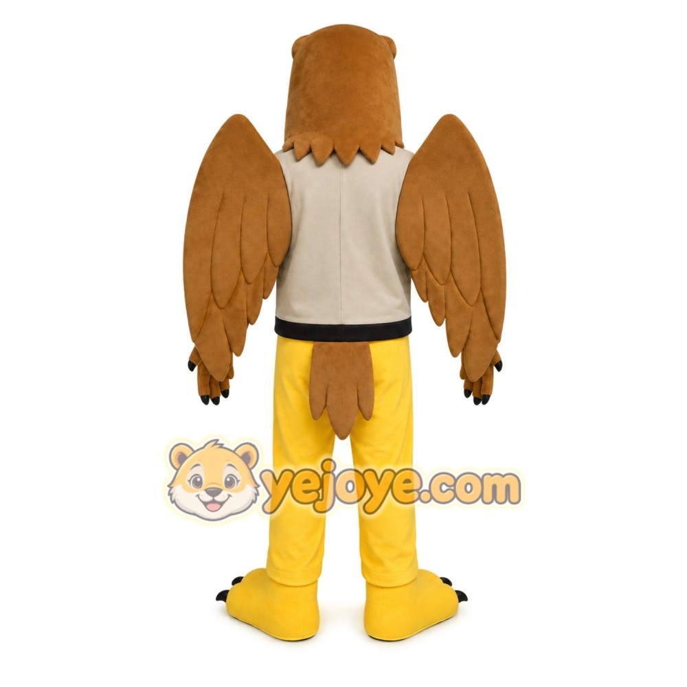 Eagle Tan Vest Mascot Costume