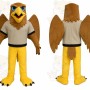 Eagle Tan Vest Mascot Costume