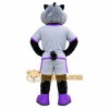 Gray Hippo Purple Shirt Mascot Costume