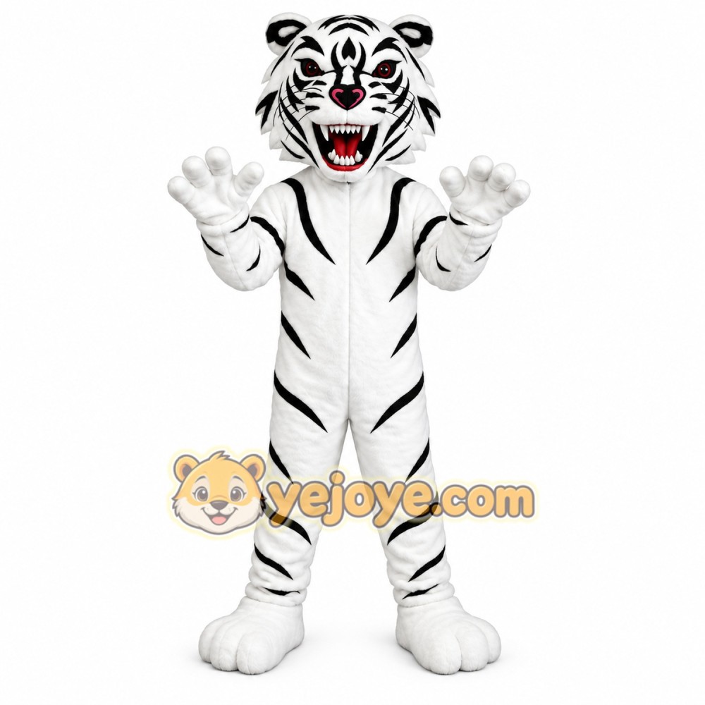 White Tiger Mascot Costume